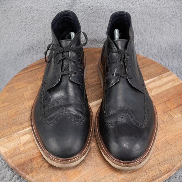 Cole Haan Martin Chukka Boot In Black Leather | Size 10.5 | C11650 - Picture 2 of 10